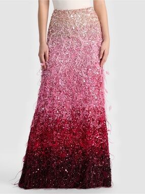 🌸 ALICE + OLIVIA "Ashton" Feathered Gown Skirt 🌸